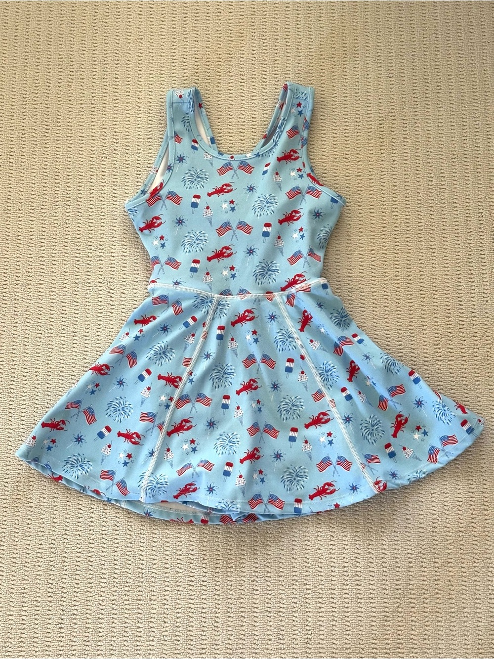 Sweet Honey Patriotic Print Tennis Dress